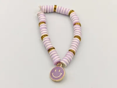 Zonnige Lavendel Lach Armband