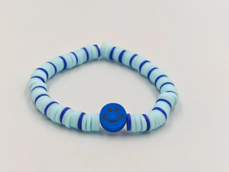 Blauwe Strepen Vrolijkheid Armband by AG Sieraden