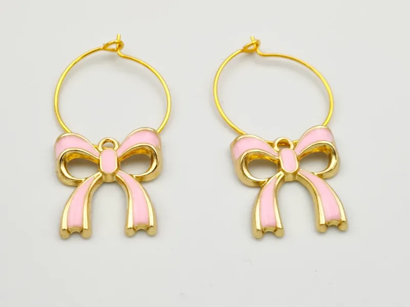 Gouden Strikdroom Oorbellen by AG Sieraden