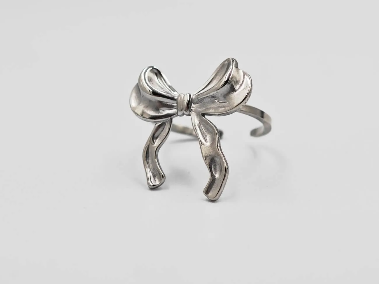 Zilveren Strik Verleiding Ring